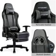 thumbnail image 5 of LUCKLIFE Gaming Chair with Speakers Bluetooth and Footrest in Home PU Leather Office Chair, Gray, 5 of 9
