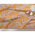 thumbnail image 2 of Soimoi polyester Crepe Fabric Leaves & Buttercup Floral Printed Fabric 1 Yard 52 Inch Wide, 2 of 3