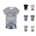 thumbnail image 1 of T-shirts pour Femmes « Happy Friday Teacher » 2026 Été Tendance Manches Courtes Col Rond T-Shirts Graphiques Amusants « Friday Weekend », 1 of 3
