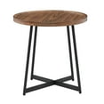 thumbnail image 2 of HomeRoots American Walnut & Black Round Side Table, 21.66 x 21.66 x 22.05 in., 2 of 2