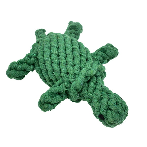 EeaseMX Juguete molar para perros, juguete masticable de cuerda de algodón gruesa, juguete educativo de limpieza para mascotas (verde)