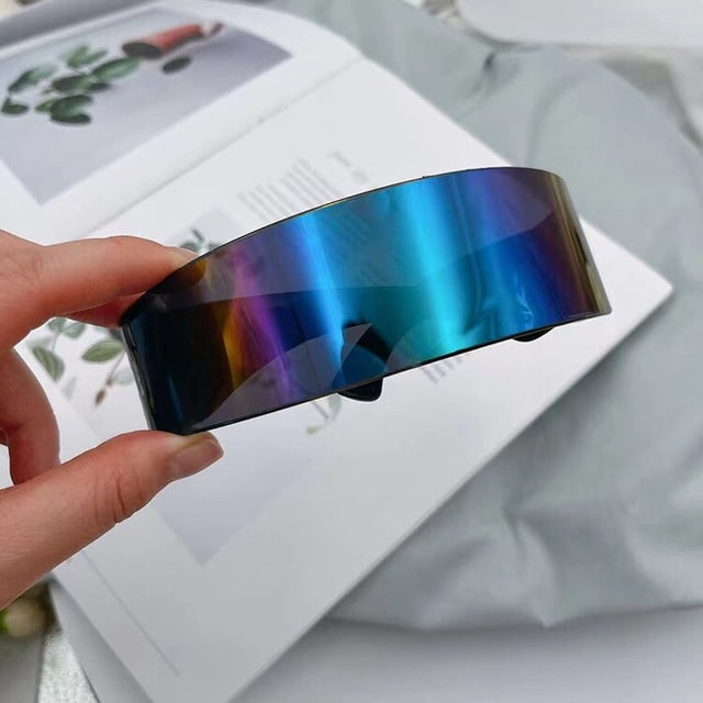 Gafas de sol futuristas para hombre y mujer, lentes con espejo, lentes láser integradas Fivean unisex