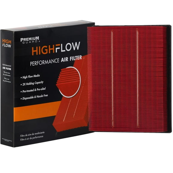 HIGHFLOW High Performance, Pre-Oiled Disposable Engine Air Filter PA99491X | Fits 2021-2024 MG RX8, 2019-2023 Ford Ranger