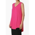 thumbnail image 3 of Women's S~3X Essentials Luxe Jersey Tunic V-Neck Relaxed Fit Sleeveless Top, 3 of 7