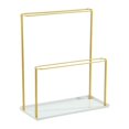 thumbnail image 1 of Organizador de diademas de metal resistente para decoración del hogar, soporte de almacenamiento de 2 niveles para pinzas para el cabello Oro, 1 of 9