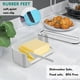 thumbnail image 3 of Injueey Caja de mantequilla para mantequilla, nueces y queso - Mantequillera organizada en la cocina con tapa y cuchillo Mostrada, 3 of 6