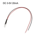 thumbnail image 2 of Lámpara LED preconectada, DC 3-5V 20mA - Bombilla roja de 3 mm, 2 of 4