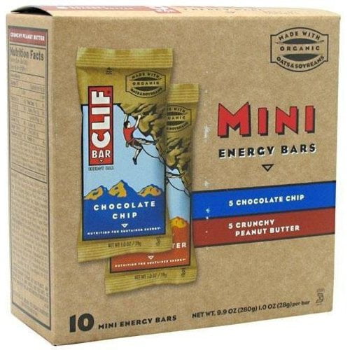 Clif Bar Mini Energy Bars Chocolate Chip & Crunchy Peanut Butter, 10