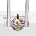 thumbnail image 3 of Robot Unicorn Attack 2Pcs PU Leather Round Luggage Tags with Privacy Cover and Name ID Tag for Suitcase, Handbags, Backpacks, School Bags, 3 of 6