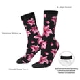 thumbnail image 2 of Yiaed Lilies Flowers Print Great elasticity Crew Socks Sports socks for Men and Women, 2 of 5