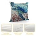thumbnail image 4 of YINGXI Throw Blue Sea Animals Cushion Covers Both Printed Outdoor Decorative Pillow Cases 12x12in, 4 of 5