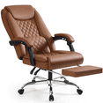 thumbnail image 1 of Homall Home Office Chair Adjustable Executive Leather Chair With Arms Ergonomic High Back Cushion Lumbar Back Support Computer Desk Chair,Brown, 1 of 5