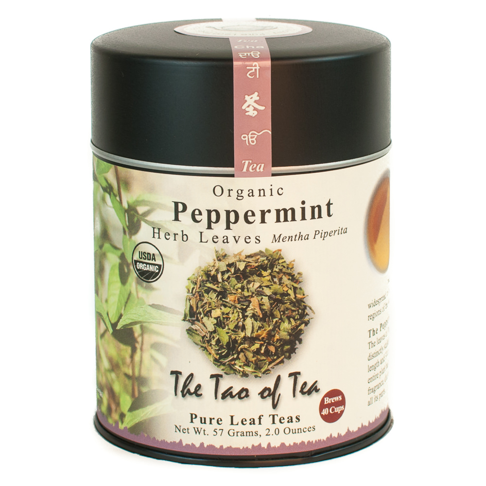 The Tao of Tea, Organic Peppermint Herbal Tea, Lose Leaf Tea, 2 Oz Tin