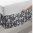 thumbnail image 2 of Floral Bed Skirt, Ornamental Design of Fuzzy Dahlia Orchid and Daisy in Rainbow Colors Floral Pattern, Elastic Bedskirt Dust Ruffle Wrap Around for Bedding Decor, 4 Sizes, Multicolor, by Ambesonne, 2 of 2