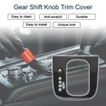 thumbnail image 2 of Unique Bargains ABS Gear Shift Knob Button Cover for VW Golf 6 GTI MK6 2008-2013 Console Gear Panel Decal Trim Sticker Interior Accessories Carbon Fiber Black, 2 of 6