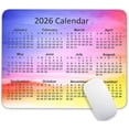 thumbnail image 6 of Calendar Mouse Pad, 2026 Watercolor Calendar Gaming Mouse Mat with Custom Design, Non-Slip Rubber Base MousePads for Office Home Laptop Travel, 9.5"x7.9"x0.12" Inch, 6 of 10