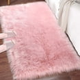thumbnail image 2 of FUDAKUNA Modern Soft and Comfortable Shag Pile Pink Solid Print Area Rugs, 24 x 36 Inch, Non-Slip Backing, 2 of 7