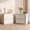 White, variant on Treocho 2 Drawers Nightstand, 18” Modern Wood Bedside Table, Concealed Handle, Walnut