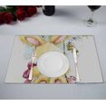 thumbnail image 1 of YUSDECOR cute Cartoon rabbit Kitchen Dining Table Mats Placemats Size 12x18 Inches, Set of 2 Pieces, 1 of 2