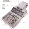 thumbnail image 4 of El-1750V 12-Digit Desktop Printing Calculator, White, 4 of 5
