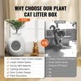 thumbnail image 6 of VEVOR Plant Cat Litter Box, Smart Odor Control System, Hidden Cat Litter Box with 9.48 in Large Entrance, Lighting Decoration & Sturdy ABS Material, Fit for Living Room/Corner/Outdoor Pool/Patio, 6 of 9