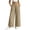 Khaki, variant on Sevevn Women’s Elastic High-Waisted Tiered Hem Palazzo Pants Flowy Wide Leg Casual Trousers with Side Pockets