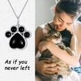 thumbnail image 7 of Dorunmo Paw Urn Necklace For Ashes with Obsidian 925 Sterling Silver Pet Cremation Jewelry For Ashes Memorial Keepsake Jewelry For Pet Dog Cat Ashes Crystal Jewelry Gifts For Women, 7 of 7
