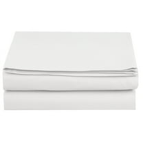 Elegant Comfort 1500 Thread Count White Polyester Flat Sheet Queen