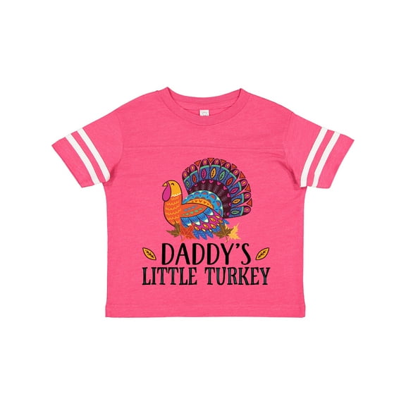 Inktastic Thanksgiving Daddy Little Turkey Boys or Girls Toddler T-Shirt