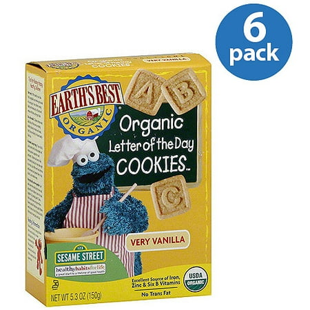Earth's Best Very Vanilla Organic Cookies, 5.3 oz (Pack of 6)
