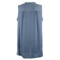 thumbnail image 2 of Women's Plus Rumple Satin Henley Tunic Top DB 3X, 2 of 4
