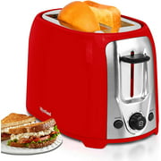 Toaster 2 Slice Wide Slots, Cool Touch, 6 Shade Settings, Bagel Defrost Cancel Functions, Auto-Shutoff, Red