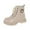 Beige, variant on CAICJ98 Girls Ankle Boots Side Zipper Riding Boots with Lace Up Combat Boots Girls (Little Kid/Big Kid),2.5