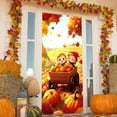 thumbnail image 7 of Thanksgiving Door Cover 2025 Turkey Pattern Polyester Cloth Easy Install Indoor Outdoor Use Festival Party Hanging Vertical Flag Decoration, 7 of 7