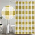 thumbnail image 4 of Farmhouse Vintage Shower Curtain Set with Hooks, Gingham Checkered Texture Waterproof Fabric Bathroom Curtains Decor Home Accessories,66 X 72 Inch Long, 4 of 9