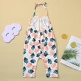 thumbnail image 5 of Otqutp Outdoor Overalls for Toddler Kids Baby Girls Sleeveless Summer Strap Print Romper Jumpsuit Playsuit Spring Fall Clothes(White-B,5-6 Years, 5 of 8