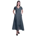 thumbnail image 1 of Moomaya Robe Longue Maxi pour Femmes à Manches Courtes, Robe Formelle/décontractée avec Poches P-TTG, 1 of 6