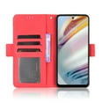 thumbnail image 3 of Case for Motorola MOTO G60 Cover Adjustable Detachable Card Holder Magnetic closure Leather Wallet Case - Red, 3 of 5
