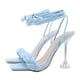 thumbnail image 4 of Zapatos de mujer Casual Bohemio Moda con cordones Stilettos Peep Toe Sexy Sandalias con correa en el tobillo Wmkox8yii nm676, 4 of 5