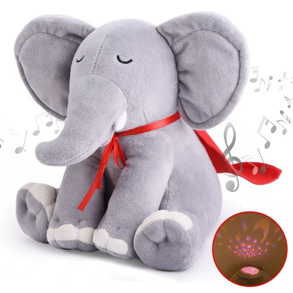 Momcozy Baby Soothers, Sound Machine, Elephant Plush Toys, White Noise Machine for Toddler,Newborn Toy