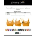 thumbnail image 2 of Made by Olivia Women's Front Triple Crisscross Seamless Removable Pad Bralette, 2 of 4