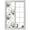 White, variant on Teal Blooms Window Privacy Film, Artistic Teal Beige Floral Blue Butterfly Leaf Botanical Frosted Glass Window Clings Static Cling UV Heat Blocking Reusable Door Sticker for Bathroom 17.7 x 78.7 Inch