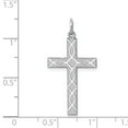 thumbnail image 3 of Sterling Silver Laser Designed Cross Pendant Charm, 3 of 4