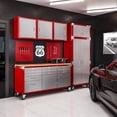 thumbnail image 2 of Seville Classics UltraHD Solid Steel Lockable Wall Cabinet Organizer, w/ Adjustable Shelf, Red, 24" W x 12" D x 24" H, 2 of 4