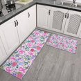 thumbnail image 2 of Pink Breast Cancer Kitchen Rugs Sets Of 2,Anti Fatigue Kitchen Mat Rugs Non Slip Washable,Decorative Kitchen Floor Mats for Kitchen,Sink,Laundry,17"x30"+17"x47", 2 of 7