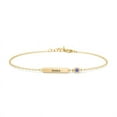 thumbnail image 1 of Bracelet Barre Gravable avec Pierre de Naissance, 1 of 7