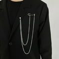 thumbnail image 4 of Juliy European and American Mens Long-chain Brooch, Personalized Hollow Rhinestone Decorative Pin, Lapel Pin with Long-chain Suit Shirt Accessories, 4 of 4