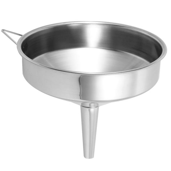 Worgeous Heavy Duty Stainless Steel Large Funnel With Wide Mouth For Automotive Fueling And Industrial Liquid Transfer Reusable Oil Funnel For Cars And Trucks