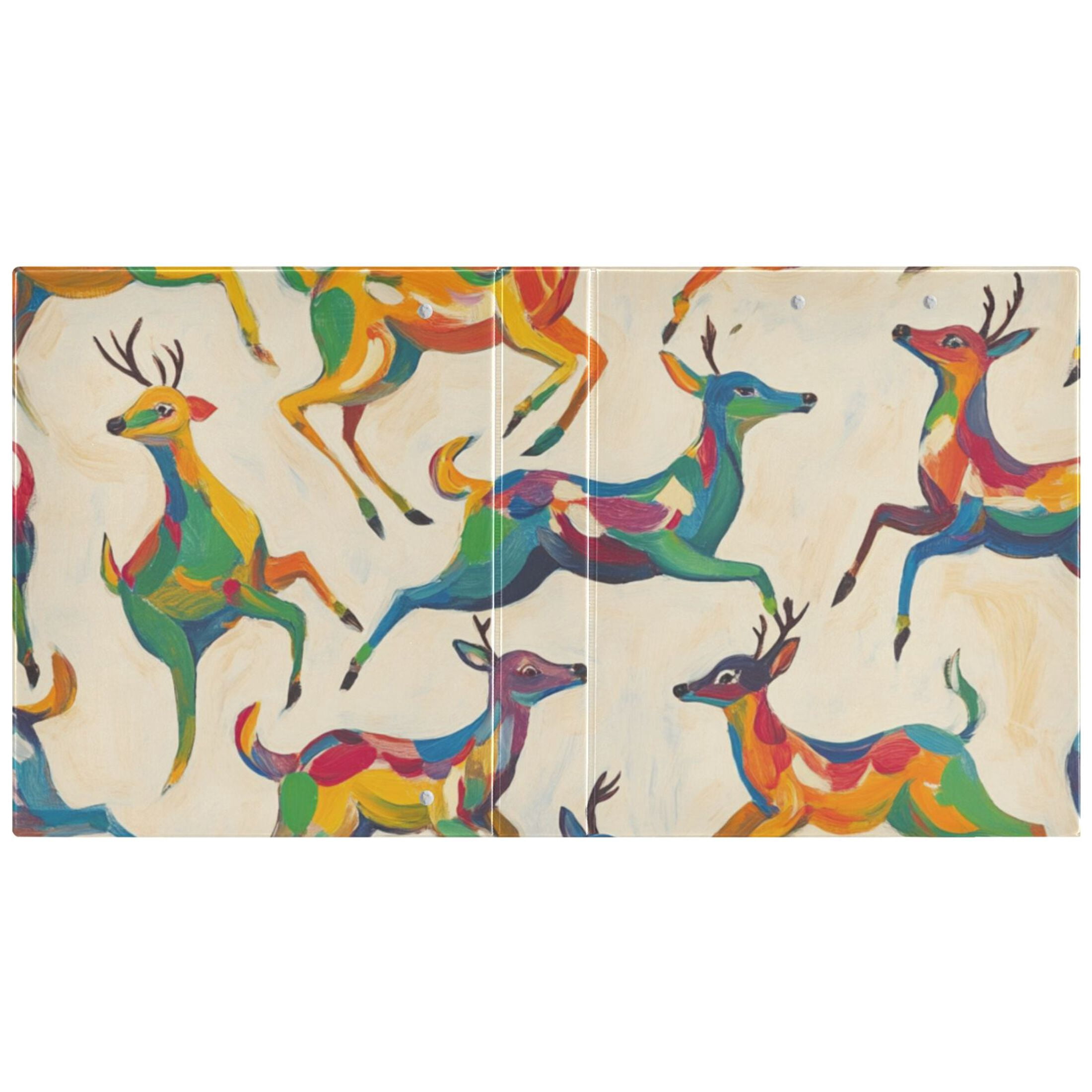 Deers Colorful 3 Ring Binders 1.5 inch Hardcover File Folders with Interior Pockets A4 Size Organizer for School Office Hospital