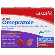 Leader Omeprazole Delayed Release Orally Disintegrating Tablets - 14 count